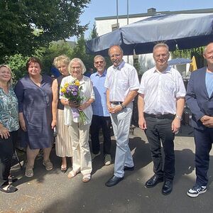 Seelsorgeteam mit Pfarrer und Finanzvorstand von TraunerLand