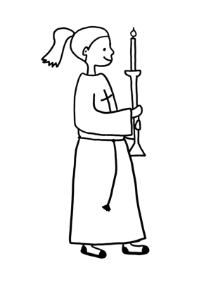 Mini mit Kerze