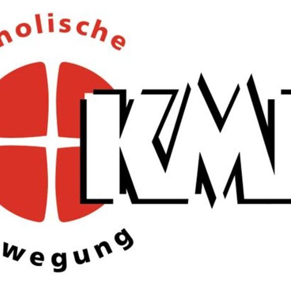 Logo der katholischen Männerbewegung, Schrift rot und schwarz auf weißem Grund