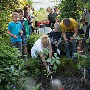 Pflanzaktion 'Beet der Lebensfreude' im Klostergarten